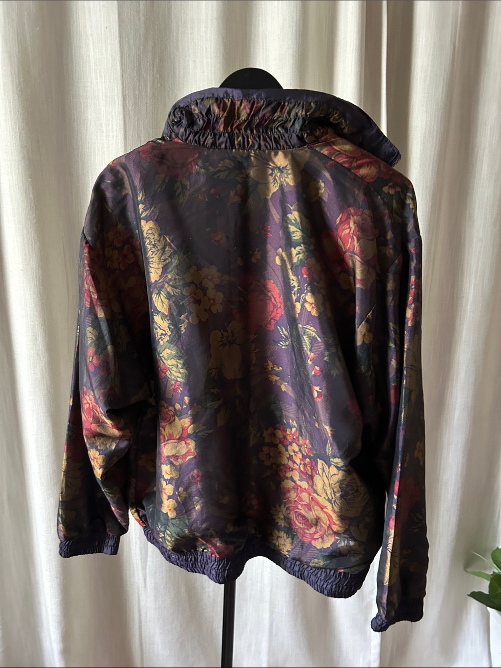 Avon Purple Floral Jacket with Gold & Red AND Black Lightweight Turtleneck - Picture 2 of 5
